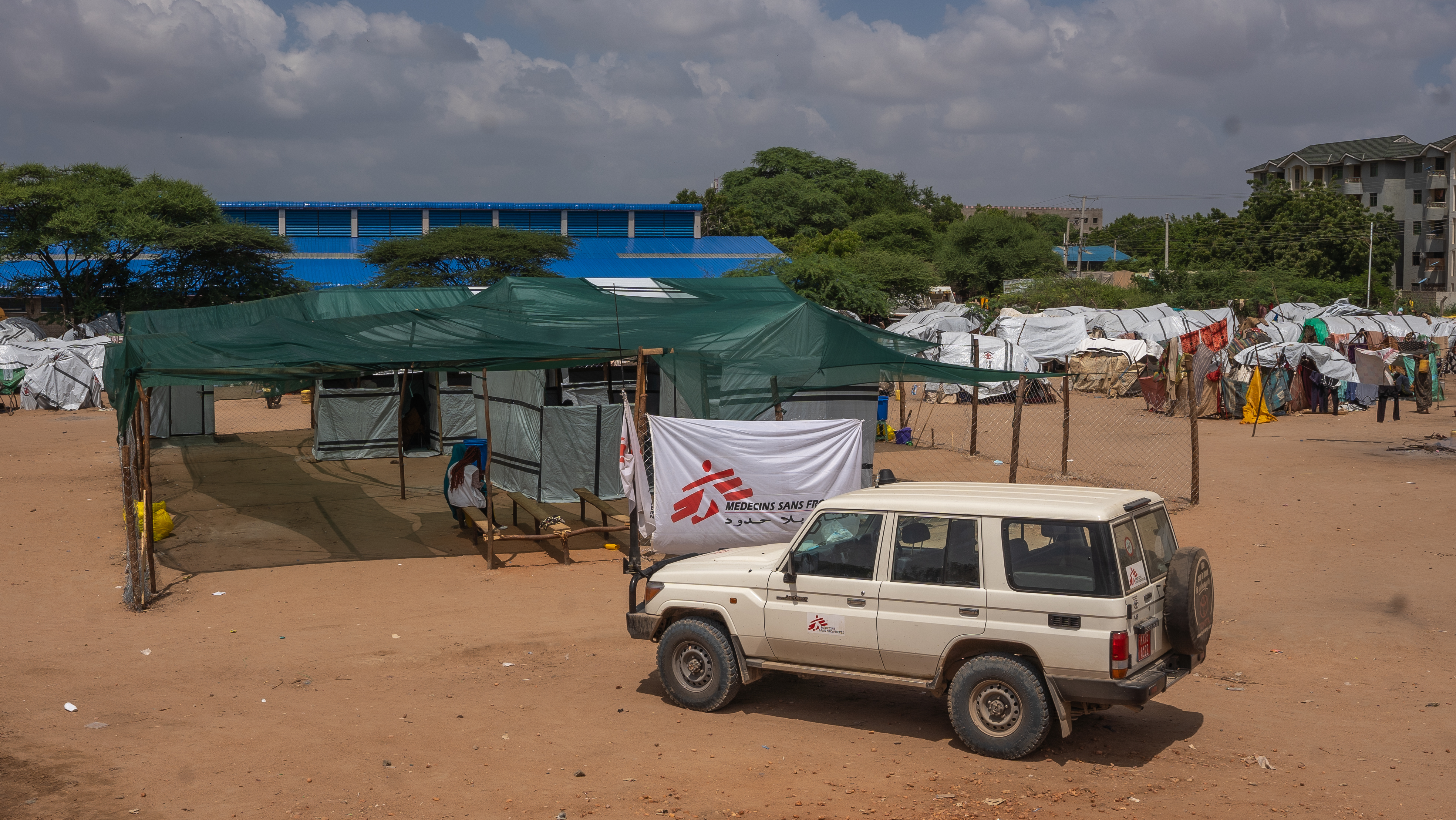 Aerial view of MSF health outpost in Garissa 