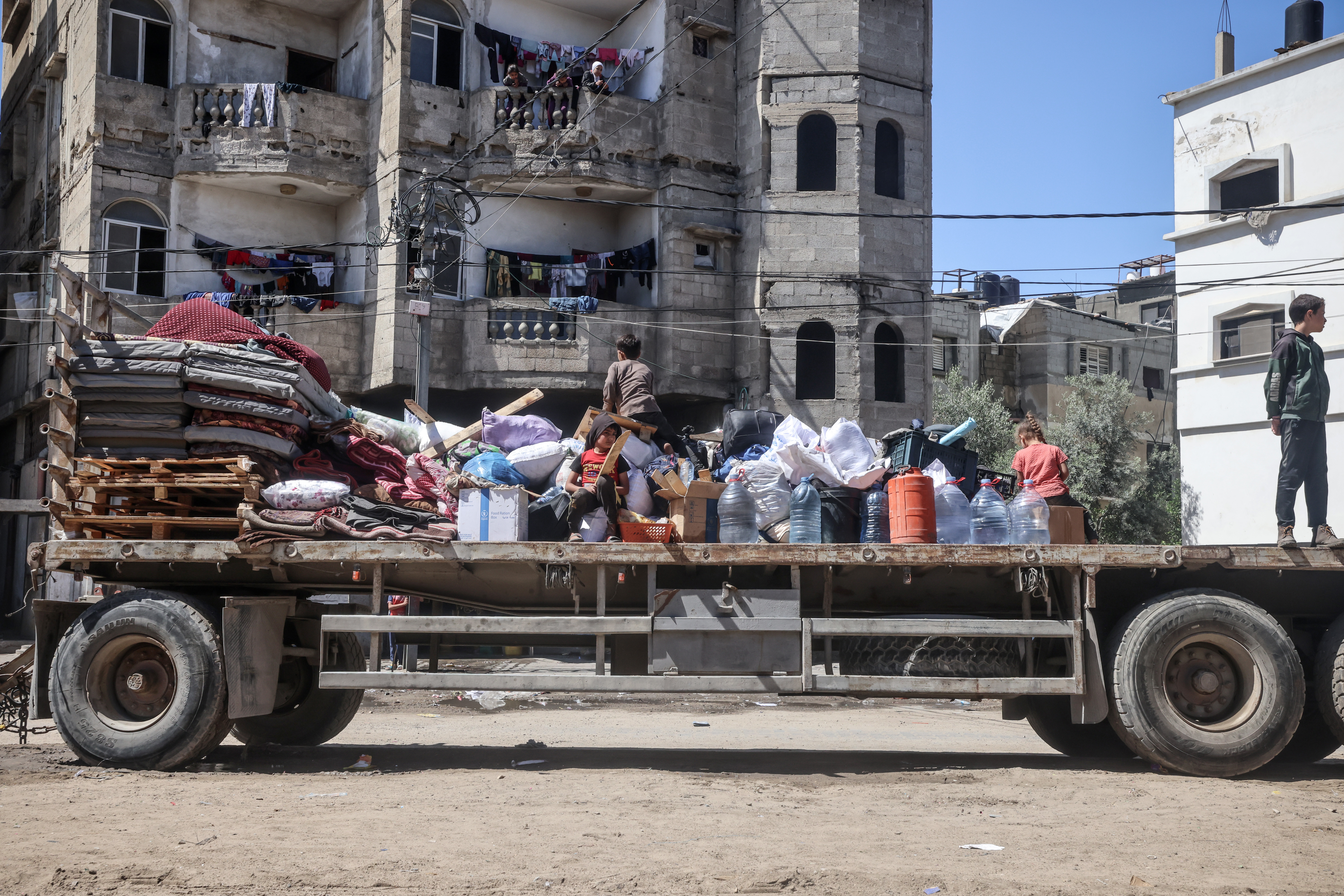 Displaced Palestinians in Rafah