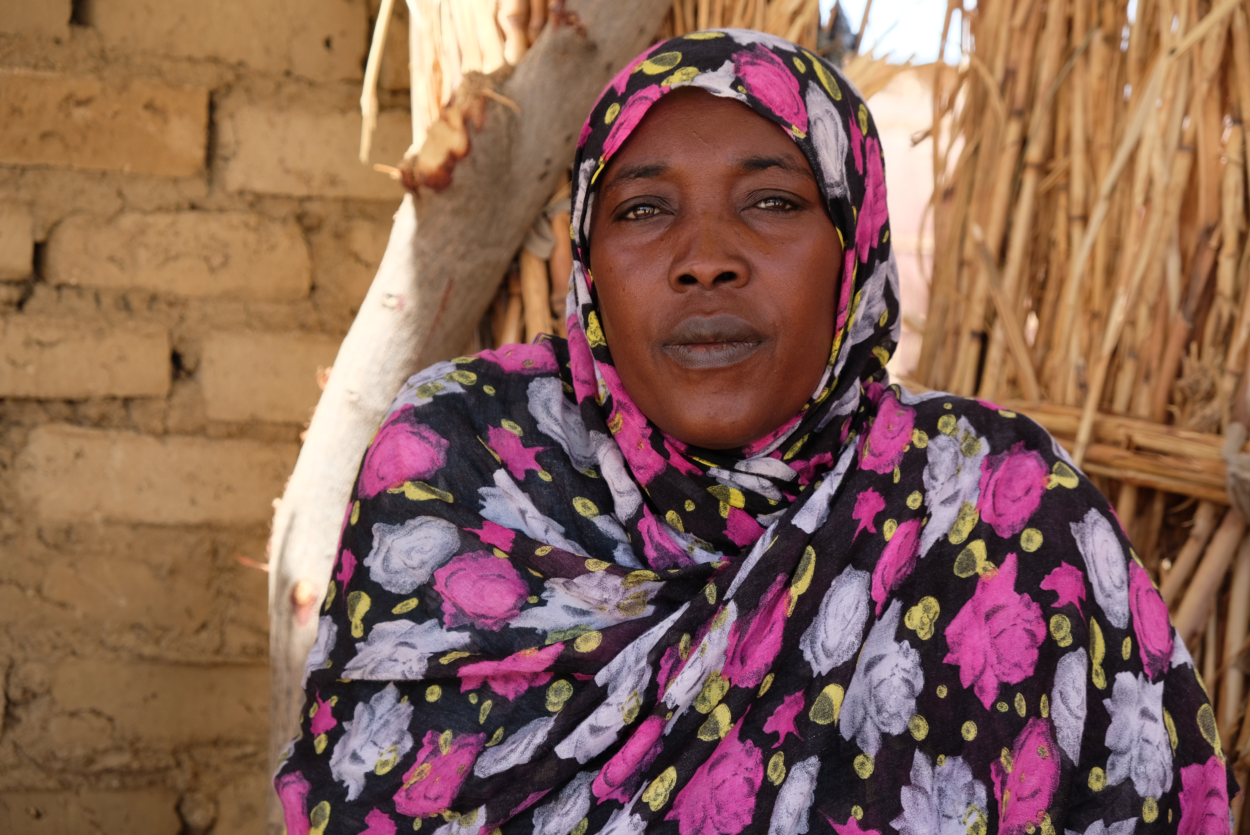 Sudanese refugee Malak, 39, living in Metche camp, eastern Chad.
