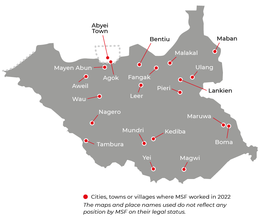 South sudan map