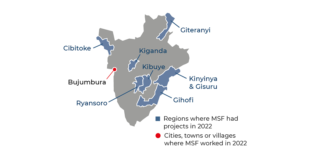 Burundi map