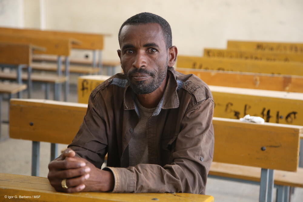 Ken Alew Gebrekristos, 38, is a metal welder from Edaga Arbi and father of four. He has taken refuge in the city of Adwa, in central Tigray.
