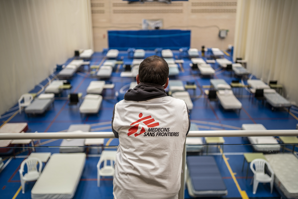 Hospital installation by MSF in Leganes, Spain © Olmo Calvo /MSF