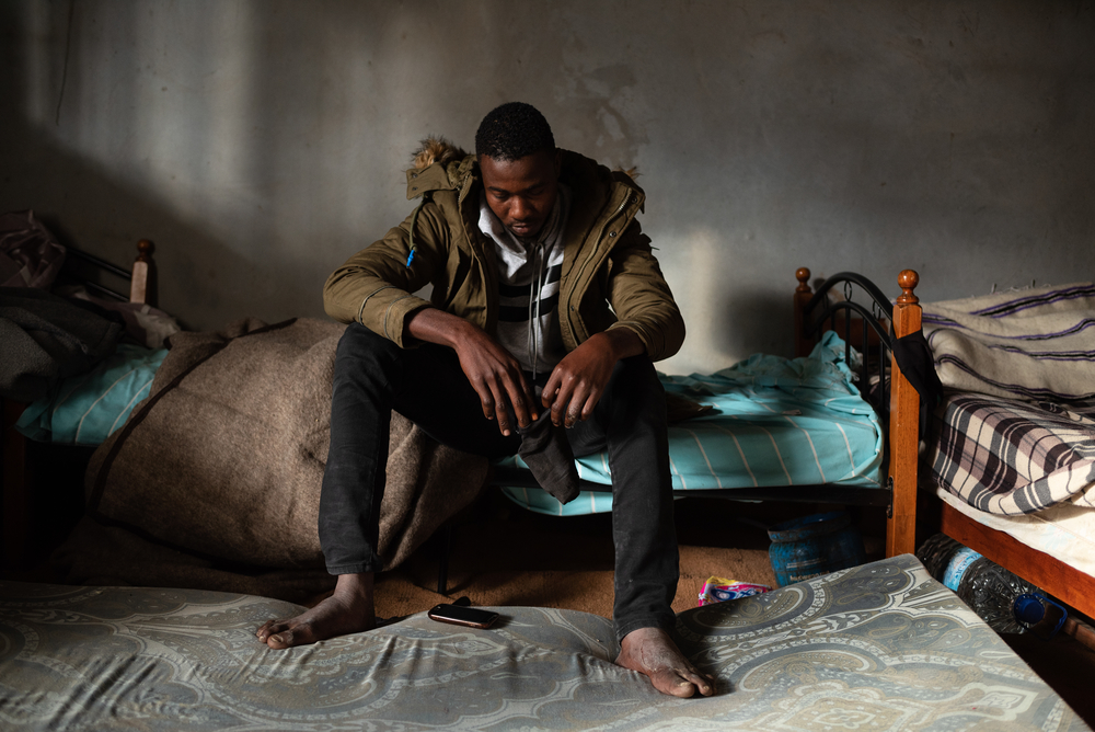 Hassan, a 17-year-old refugee from Darfur, Sudan arrived in Libya one year ago. 