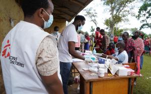 Testing for malaria in West Omo