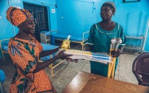 Mulikat Okanlawon, a 38-year-old noma survivor, is working as a hygiene officer at the Noma Hospital in Sokoto.