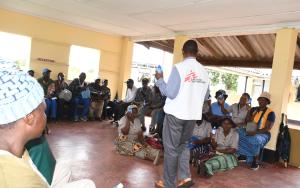 MSF team doing cholera risk communications and community engagement.