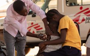 Individuals receive their doses of the yellow fever vaccine at vaccination posts strategically set up in markets and throughout the community in Yambio, fortifying defenses against the ongoing outbreak in Western Equatoria State.
