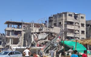 Destroyed building Rafah