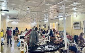 Emergency room at Al Nao hospital, supported by MSF in Omdurman, Khartoum state.