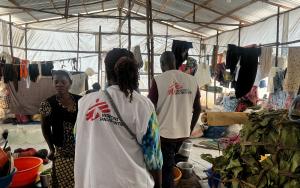 All new arrivals are housed in sheds while they wait to be allocated a family shelter. Larger families are given priority.