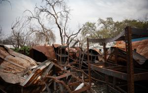 What  remains  of the pharmacy at Old Fangak