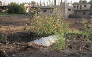 Fields and streets in Deir ez-Zor contaminated with landmines, unexploded ordnance, rockets, and booby traps.