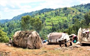 IDPs in Kinoni school - about 350 families found refuge here