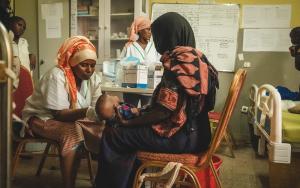 MOH staff at the hospital during a malnutrition screening in Dupti hospital, Afar. 