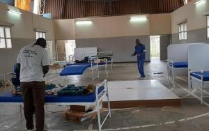 COVID-19 center set up in Blantyre, Malawi.