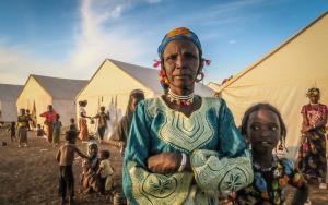 Haibata and her granddaughter in Barsalogho IDP camp 