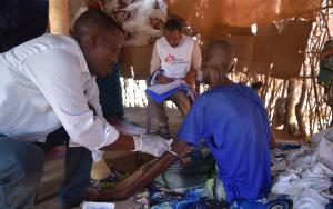 Muse Bare Shangalow, 55, lives with cancer of the Oesophagus since September 2018, and is part of MSF’s Palliative Care program [© MSF/Paul Odongo ] 