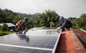 Solar panel system at the General Hospital of Kigulube in South Kivu 