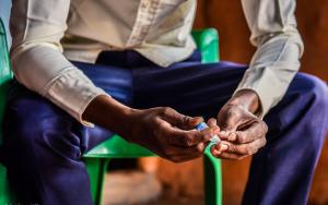 Mohammed Hussein Bule teacher in Dagahaley refugee camp. He also lives with Type 1 Diabetes