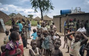 Young South Sudanese refugees pose for a photograph in Biringi, Ituri Province, northeastern Democratic Republic of Congo [PHOTO: ALEXIS HUGUET/MSF]
