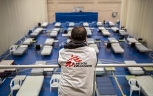 Hospital installation by MSF in Leganes, Spain © Olmo Calvo /MSF