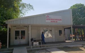 COVID-19 treatment center at the Grands Brûlés hospital © Lunos Saint Brave/MSF