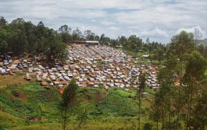 Internally displaced people's camp in the territory of Djugu in Ituri, DRC