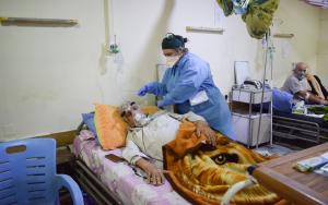 Al-Kindy hospital, in Baghdad, is receiving large numbers of severe and critical COVID-19 patients