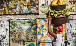 A vendor in Port-au-Prince