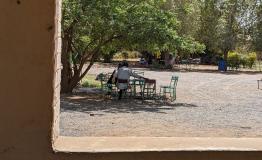 MSF staff provide medical consultations at one of the gathering sites for IDPs 