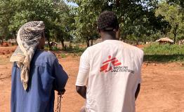 MSF community workers in Wogra