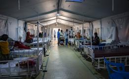  Inside one of the tents / wards at MSF’s ITFC, next to Dubti General Hospital.