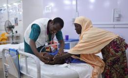 The treatment of kwashiorkor here, we start by correcting the hypoglycaemia, the hypothermia, and a proper management of fluids if there is shock.  And then we move to the feeding phase where we start with F75 [therapeutic milk], and then transition to F100 [therapeutic milk] when the oedema subsides.