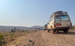 An MSF ambulance is returning from the Ruyigi hospital-based nutritional treatment centre, an hour’s drive from Busuma camp, with a patient on board.