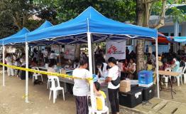 A view of the mobile clinic setup by Doctors Without Borders in Glan, Sarangani.