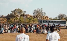 Community engagement is an important part of MSF' effort to encourage displaced people to seek medical to seek medical care before they move on to neighbouring countries 