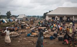 Cooking area at Ortese Camp, Benue State © Ghada Safaan/MSF 