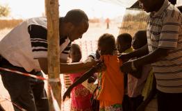 Measles vaccination campaign in Yida refugees camp