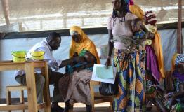 Mothers during the follow up weekly visit with their child suffering from malnutrition.