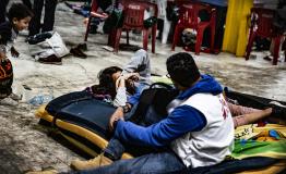 an MSF team works in Piedras Negras, Coahuila, (northern Mexico), following the arrival of a caravan of 1,700 migrants.  [©Juan Carlos Tomasi / Médecins Sans Frontières]