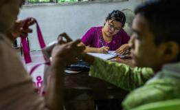 YANGON, MYANMAR – Patients receive medicine after a counselling session at MSF's Insein clinic. Some of these patients are on their last visit to this clinic as they will soon be transferred to Myanmar’s National AIDS Programme for continued treatment. [