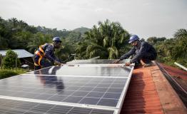 Solar panel system at the General Hospital of Kigulube in South Kivu 