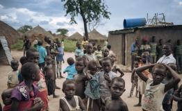 Young South Sudanese refugees pose for a photograph in Biringi, Ituri Province, northeastern Democratic Republic of Congo [PHOTO: ALEXIS HUGUET/MSF]