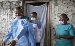 Epidemiologist Gaston trains and helps staff in Mbandaka 
