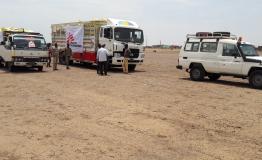 Trucks loaded with NFI kits 