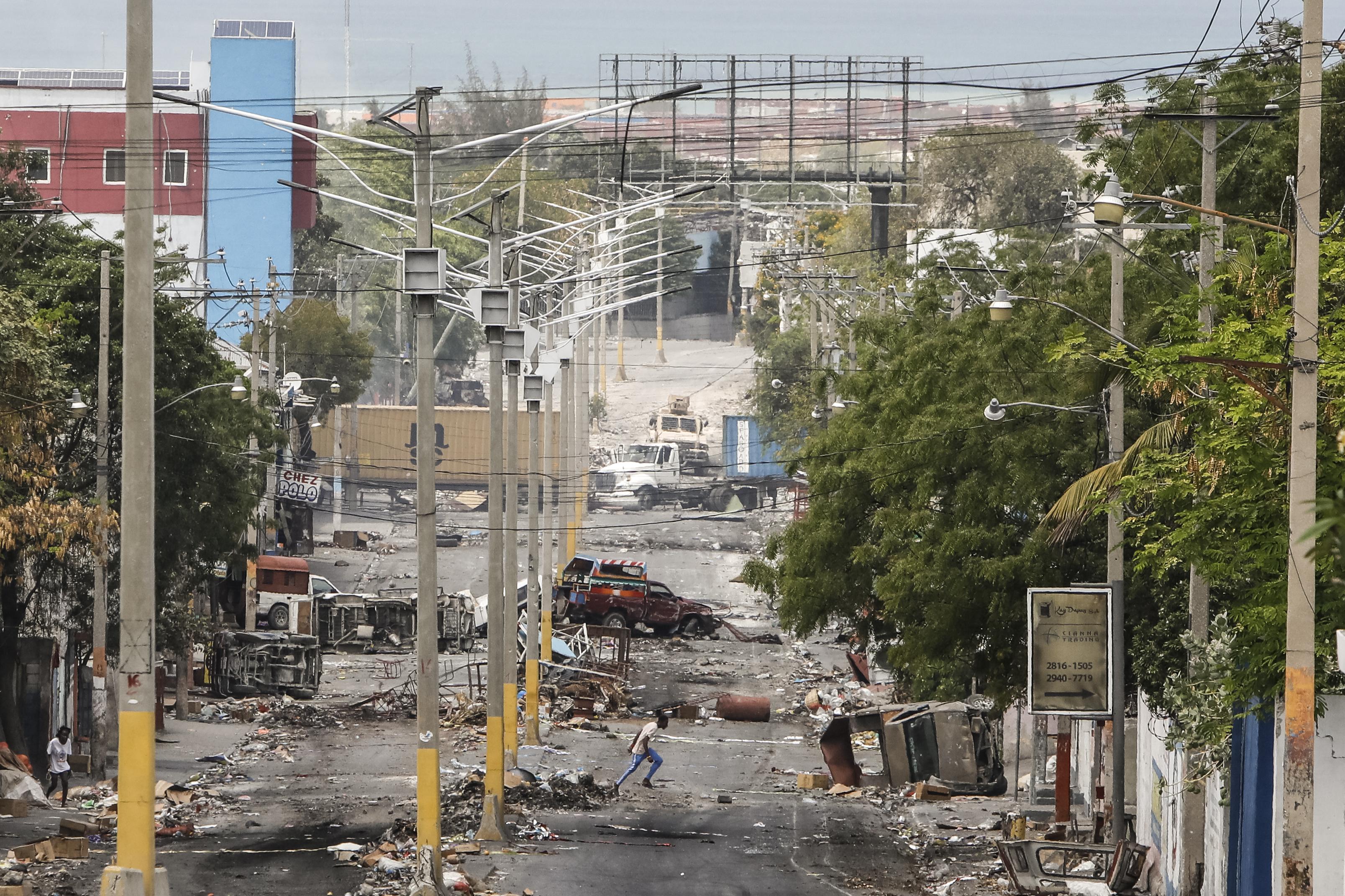 A view of Delmas 18, Port-au-Prince, after an armed fight between gangs and the police force. 