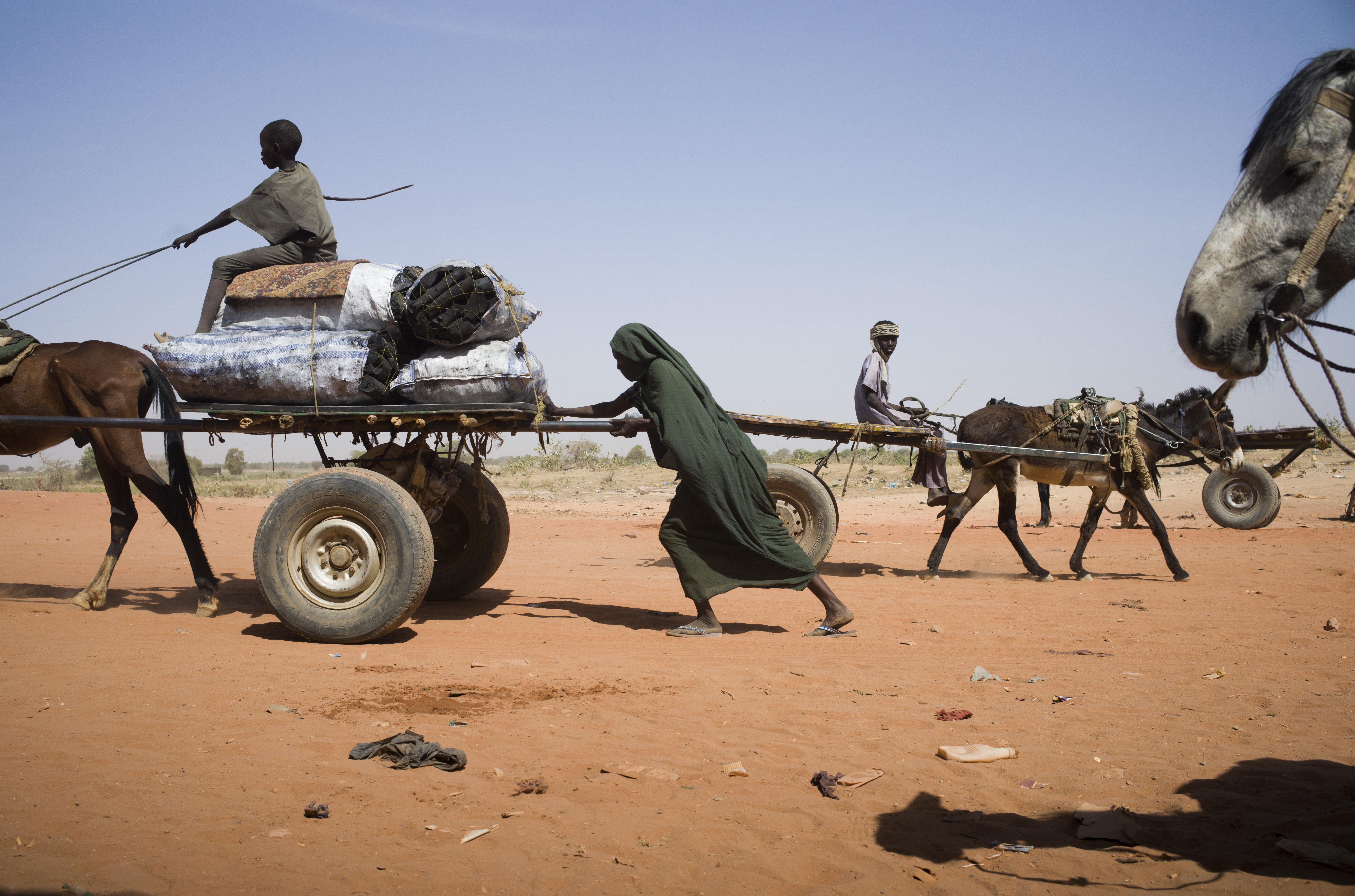 At the Adre border crossing point between Chad and Sudan.