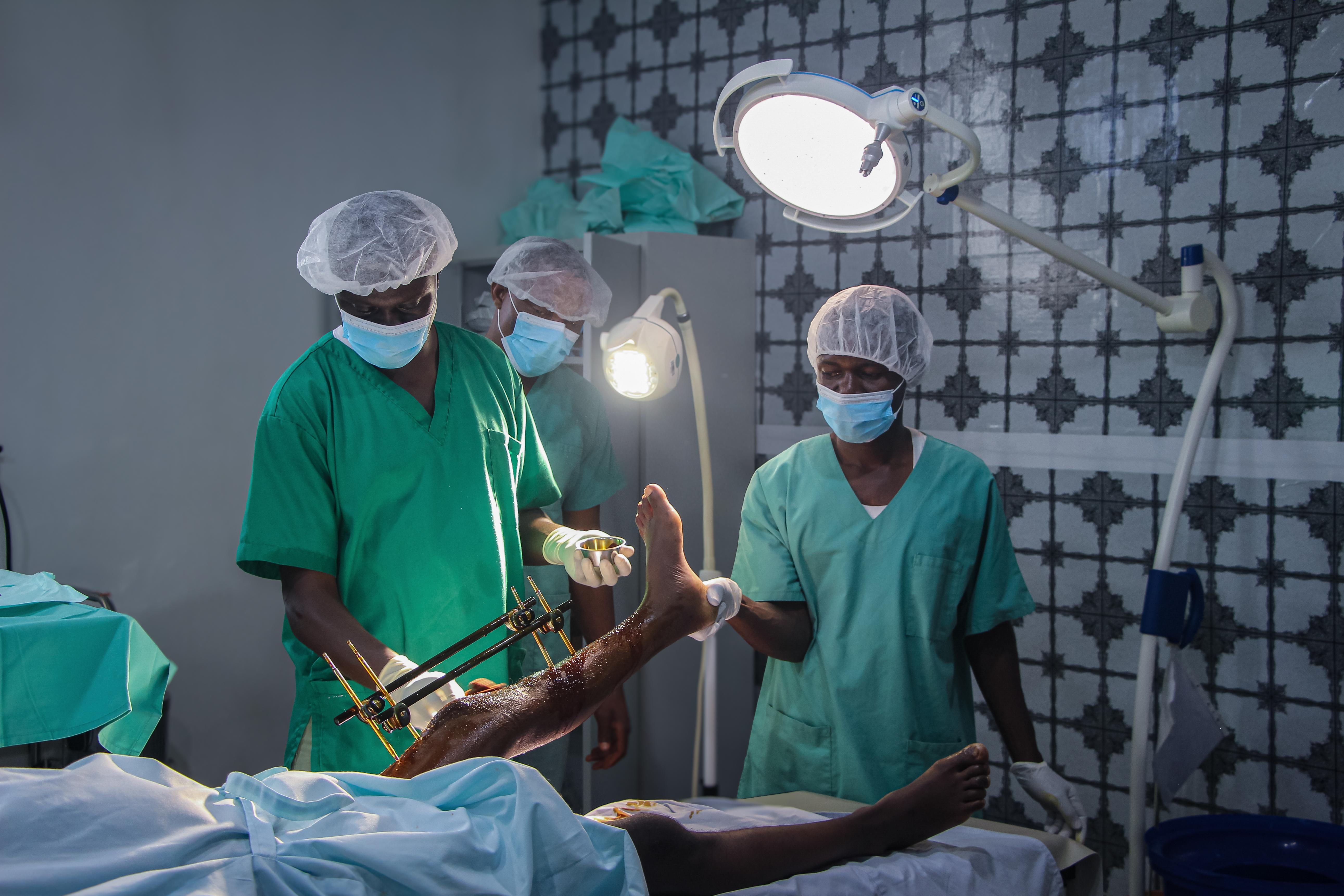 In the operating theatre of the Salama clinic in Bunia