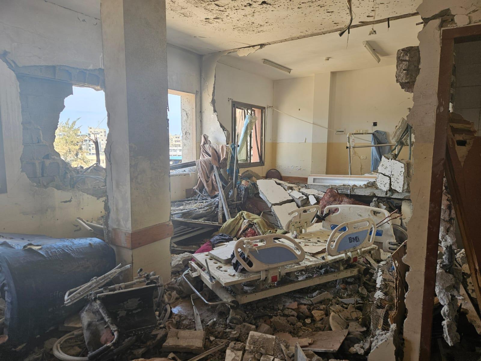 Photograph taken inside Nasser hospital, 13 March 2024